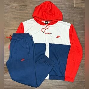 4X Nike Club Fleece Colorblock Jogger Set